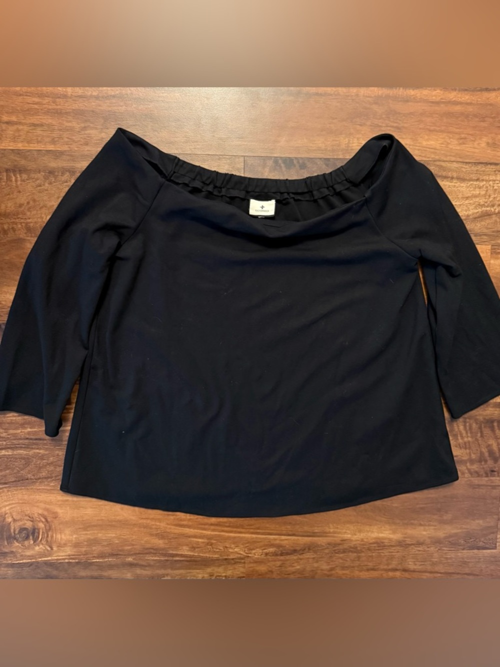 Tuckernuck Black Blouse 3/4 sleeve - off the shoulder